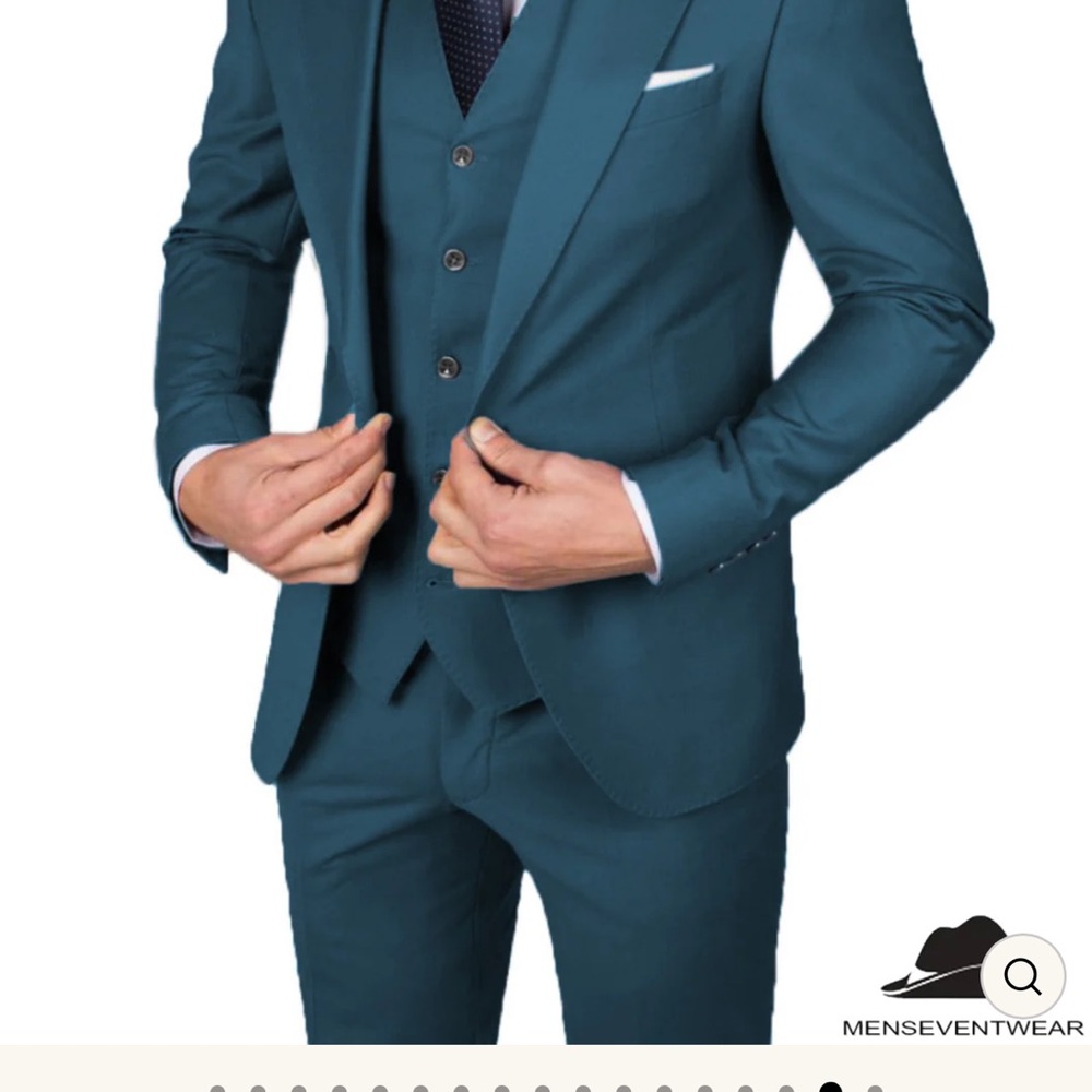 New Men's Teal Suit